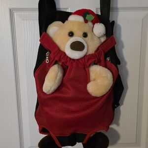 PAWABOO Red and Black Pet Carrier Backpack